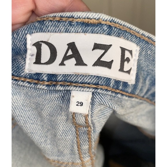 Daze Denim Shorts Troublemaker Distressed Size 29 Organic Cotton - Picture 3 of 6